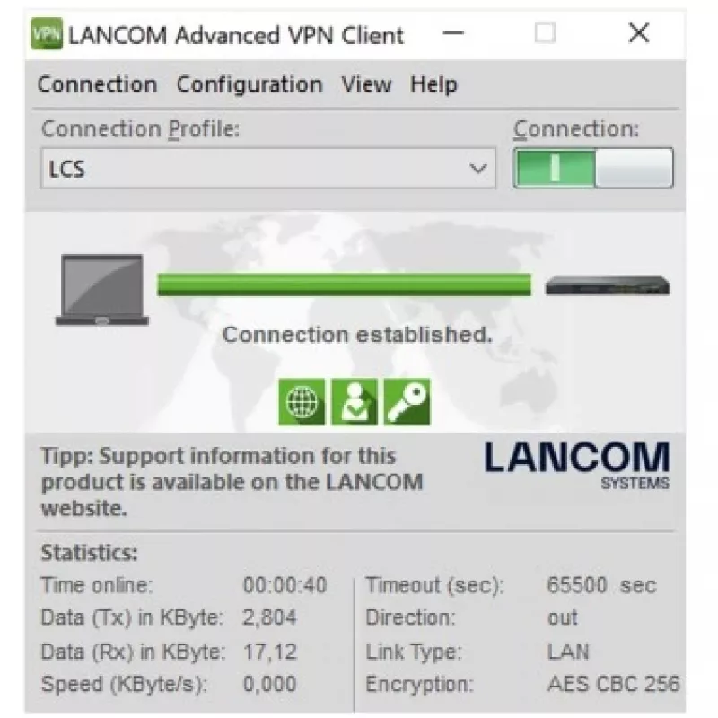 LANCOM Upgrade Advanced VPN Client (Windows, 10 vartotojų)