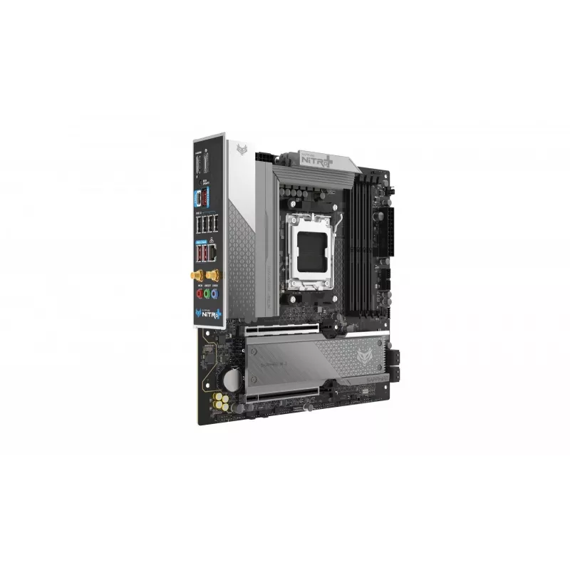 Motininė plokštė Sapphire NITRO+ B850M WIFI — AMD B850, Socket AM5, micro ATX, DDR5, 4x DIMM, Wi‑Fi 6, 2.5Gb LAN, 2x M.2