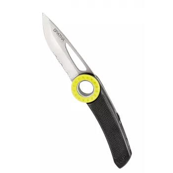 Petzl Spatha peilis S92AN — sulankstomas gelbėjimo / universalus peilis, juoda rankena