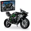 LEGO Technic motociklo modelis Kawasaki Ninja H2R 42170 — 1:1 mastelio kopija, 643 detalės, instrukcijų lapas, nuo 10 metų