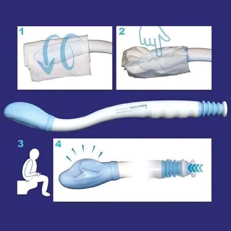 Nešiojamasis intymios higienos prietaisas SUNDO 60336 Easywipe — 410 mm, baltas, sulankstomas asmeninės higienos instrumentas