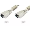 VGA monitoriaus prijungimo laidas DIGITUS AK-310103-100-E — HD15(V) į HD15(V), 10 m, 3 bendraašių + 7 laidų, smėlio spalvos