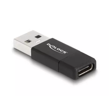 DeLOCK 60001 kabelio lyčių keitiklis USB A USB C juodas