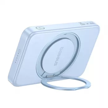 Išorinė baterija Baseus PicoGo Qi2 5000mAh 20W mėlynas nešiojamasis įkroviklis belaidis ir laidinis
