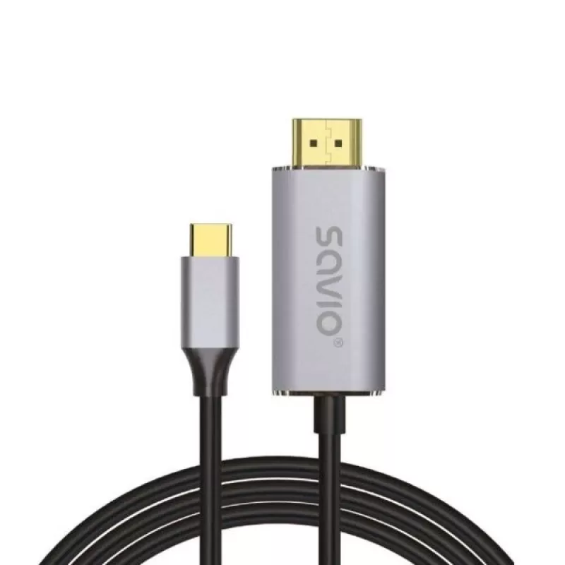 USB‑C į HDMI kabelis SAVIO CL-199, 2 m ilgio, vaizdo / garso perdavimui