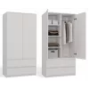 Wardrobe Top E Shop SZAFA MALWA B 5 lentynos 2 varstomos durys balta 900×500×1800 mm