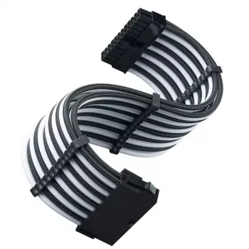 ATX ilginimo laidas SidabrinėSTONE SST-PP07E-MBBW 30 cm juodas/baltas