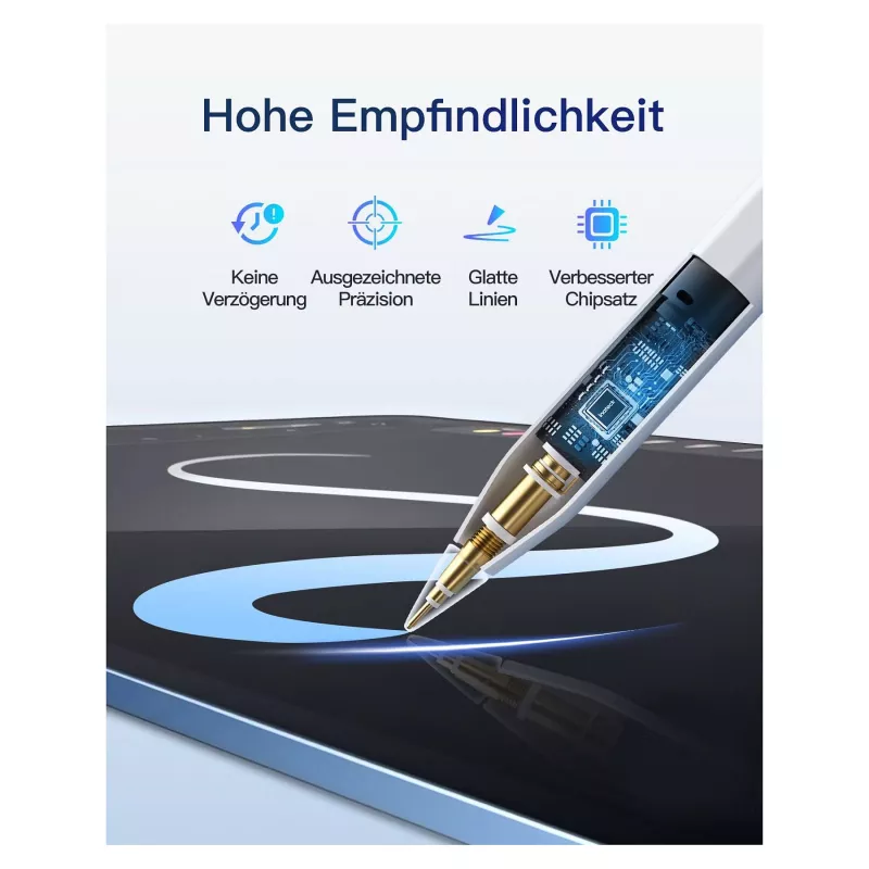 Rašiklis Inateck PCL005_WHITE — suderinamas su iPad Pro, iPad Mini, iPad 6–10