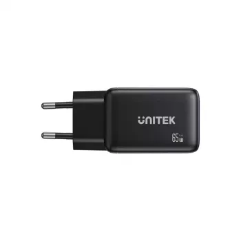 “Unitek” sieninis įkroviklis GAN 65W su 2x USB-C ir 1x USB-A, Power Delivery 3.0