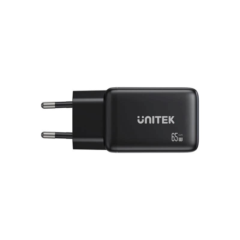“Unitek” sieninis įkroviklis GAN 65W su 2x USB-C ir 1x USB-A, Power Delivery 3.0