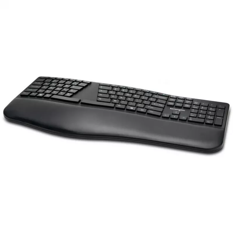 Kensington ProFit Ergo Wireless klaviatūra FR, pilno dydžio (100 %), laidinis ir belaidis, RF belaidis + USB, AZERTY, juoda