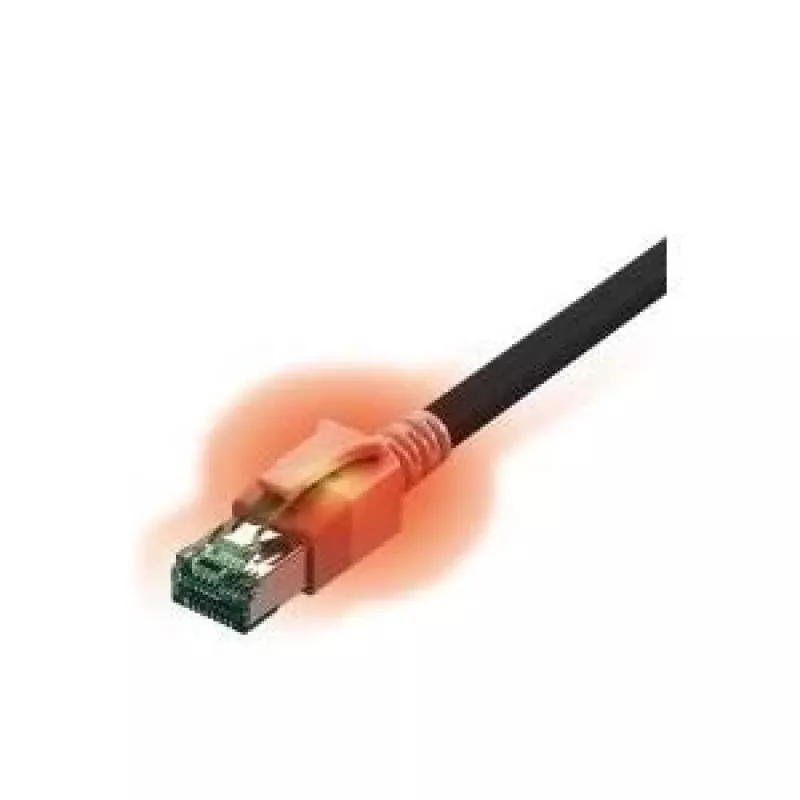EasyLan EASY CS1OS0010 - DualBoot® LED komutacinis kabelis, Cat.6a, S/FTP, juodas, 1m