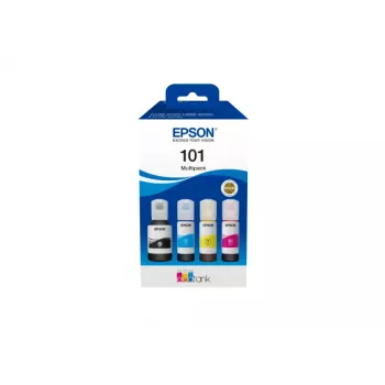 Originalius Epson EcoTank rašalo buteliukų rinkinys 4 spalvų — juoda 127 ml, žydra/rausvai raudona/geltona 210 ml (C13T03V64A)