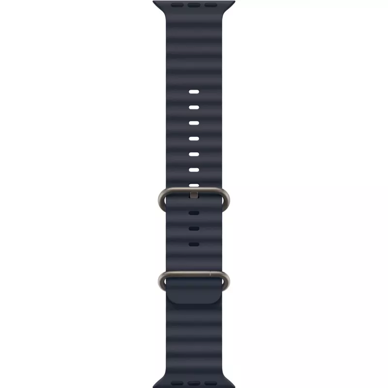 Navy Ocean Band 49 mm - Natural Titanium Finish