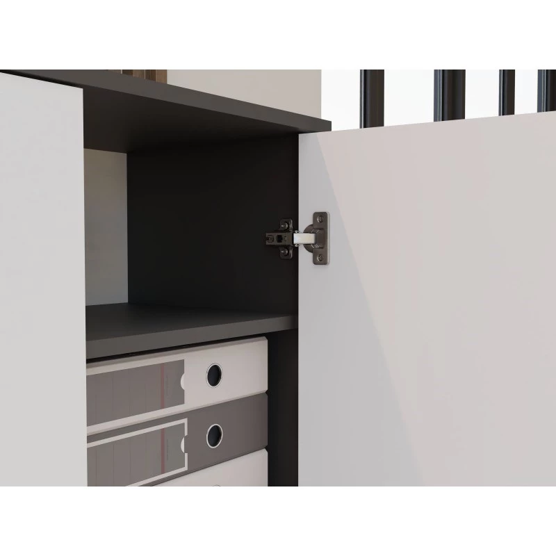 OLIV 2D CLOSED SHELVING UNIT, ANTHRACITE/Balta SET