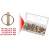 Tvirtinimo kaiščių rinkinys ks tools 970.0550 — 50 vienetų, įvairių skersmenų ir ilgių