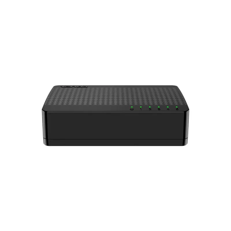 Tinklo komutatorius TENDA SG105M — 5 prievadų Gigabit Ethernet (10/100/1000), juodas, stalinis / montuojamas ant sienos