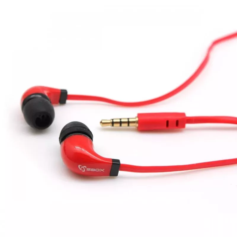 Sbox stereo ausinės su mikrofonu EP-038 raudonos