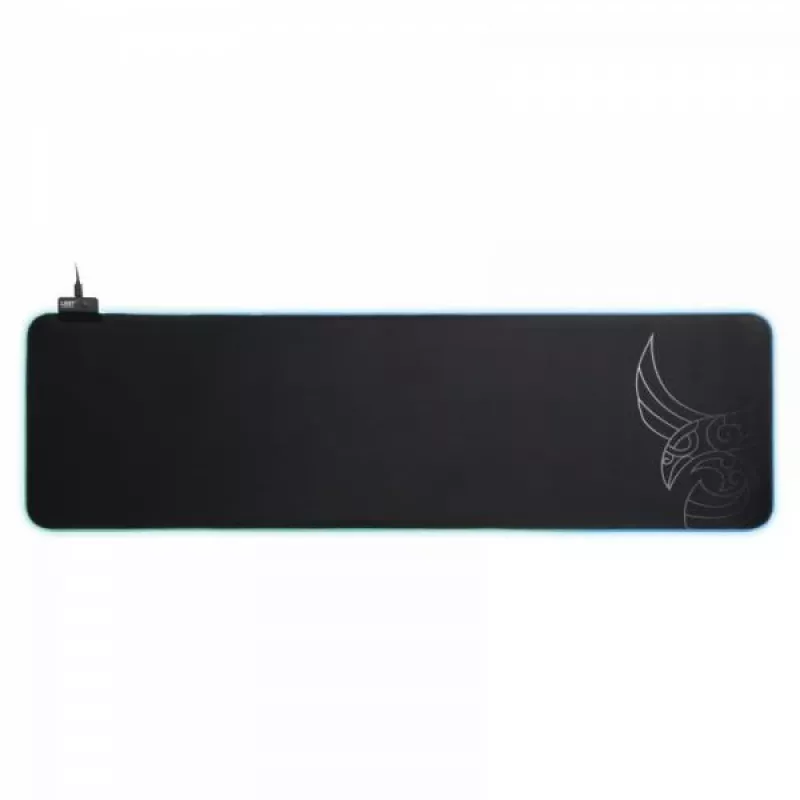 L33T Gaming 160406 Asar Bardagi XXL RGB Gaming pelėdų kilimėlis, greitas paviršius. 920 x 294 x 3 mm, juoda