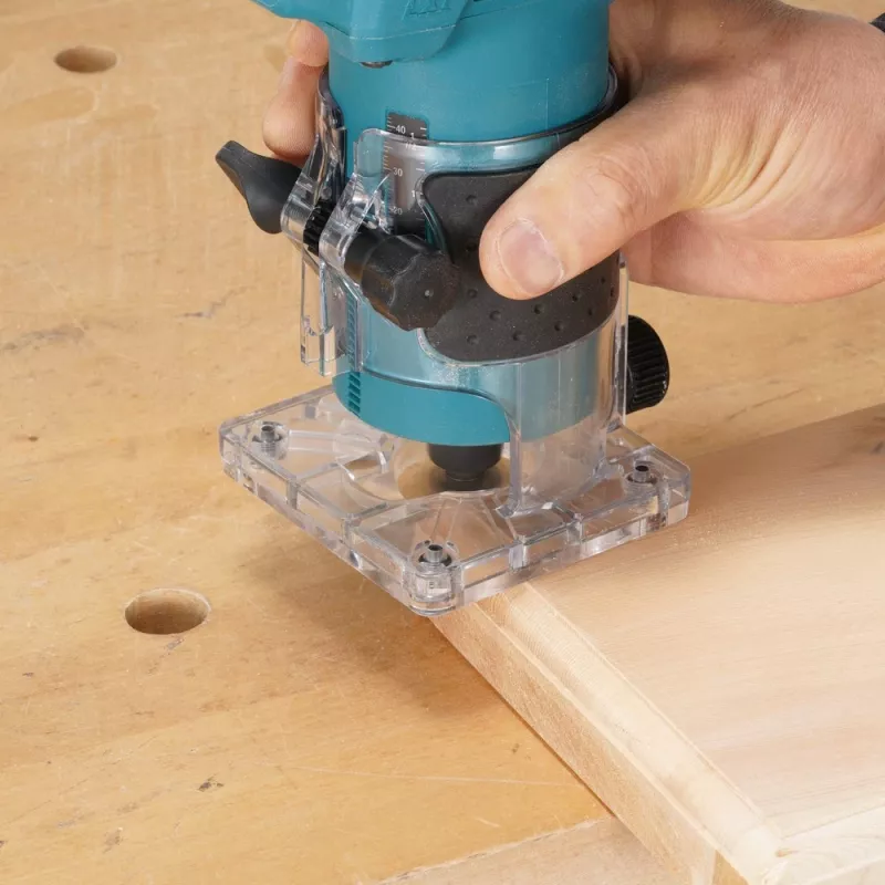 DRT52Z Makita 18V LXT akumuliatorinis belaidis 1/4 colio frezavimo įrankis - tik įrenginys