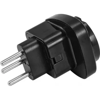 Maitinimo kištuko adapteris Omnitronic 30236262 EU į CH 10A, skirtas ES prietaisams prijungti prie šveicariškų lizdų
