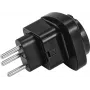 Maitinimo kištuko adapteris Omnitronic 30236262 EU į CH 10A, skirtas ES prietaisams prijungti prie šveicariškų lizdų