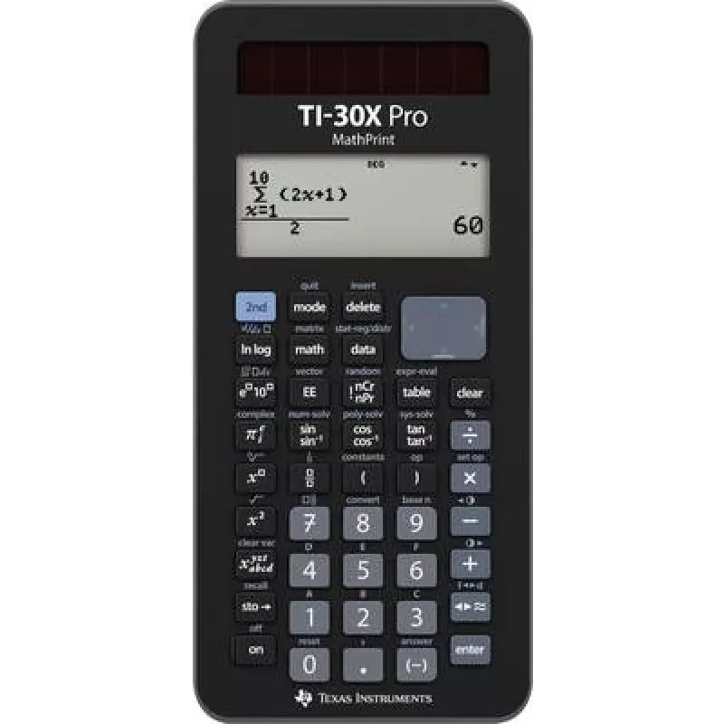 Mokslinis skaičiuotuvas Texas Instruments TI-30X Pro MathPrint (modelis 30XPROMP/TBL/2E5) su MathPrint ekranu