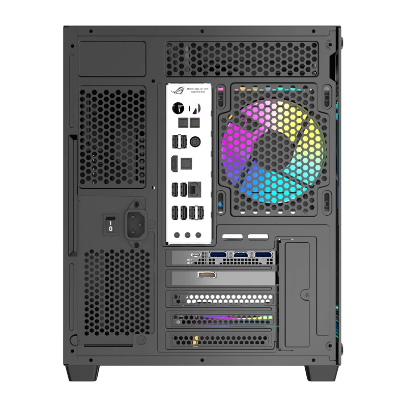Kompiuterio korpusas DarkFlash B275 PRO (juodas) su 6 komplektuojamais aušinimo ventiliatoriais