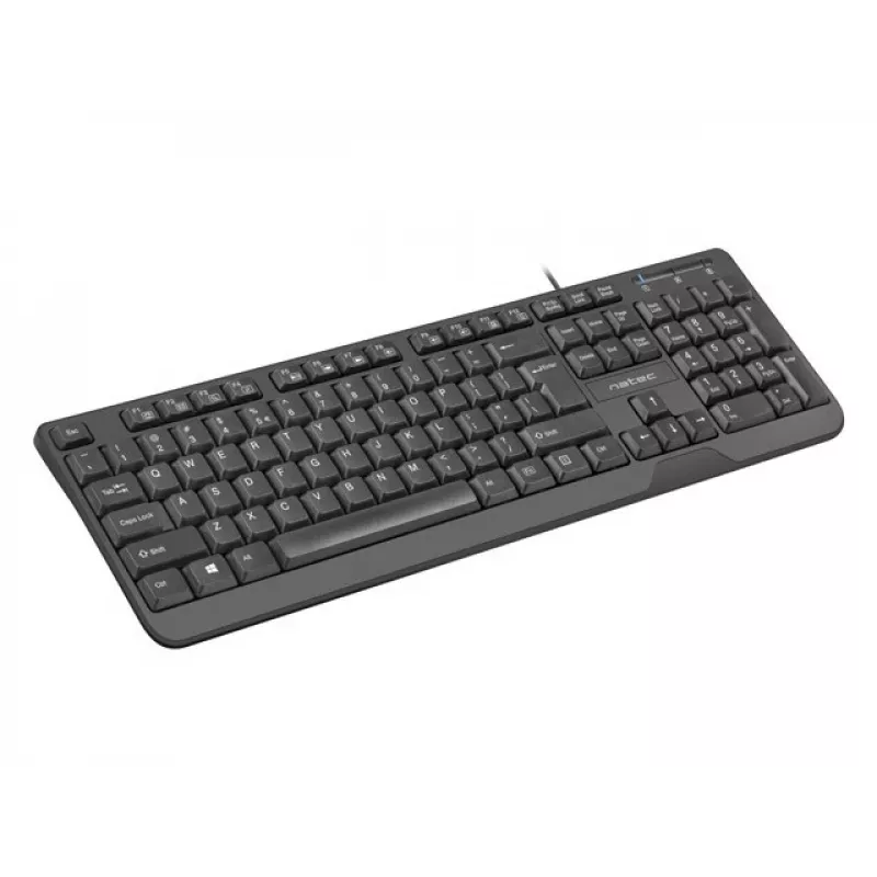 NATEC KLAVIATŪRA TROUT plonas USB, US IŠDĖSTYMAS, JUODA