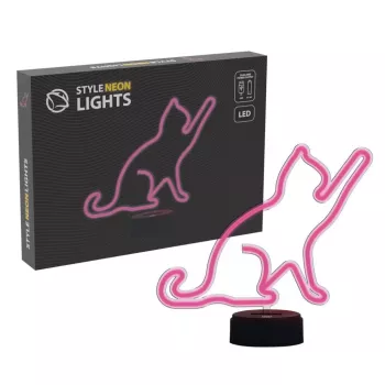 Stalinė / Dekoratyvinė LED lempa MANTA SNL80PK — katės formos rožinė, integruotas LED, dekoratyvinis apšvietimas