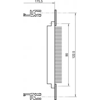 SCHROFF PLOKŠČIAS BĖGIS 84HP DIN41612 (4 VNT./RINK.) - stovo priedas (20822048)