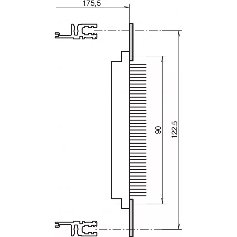 SCHROFF PLOKŠČIAS BĖGIS 84HP DIN41612 (4 VNT./RINK.) - stovo priedas (20822048)
