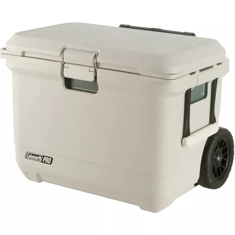 Coleman Pro 55QT Wheeled Cooler Box White 52L 120h