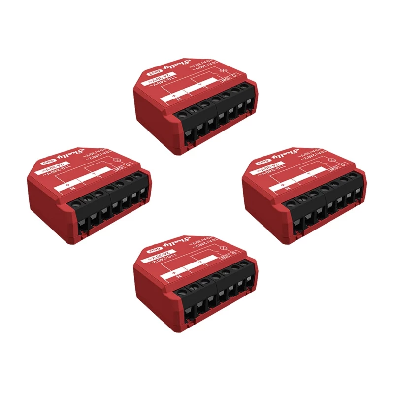 “Shelly 1PM Gen3” 4 vnt. rinkinys, valdiklis, Wi-Fi/Bluetooth