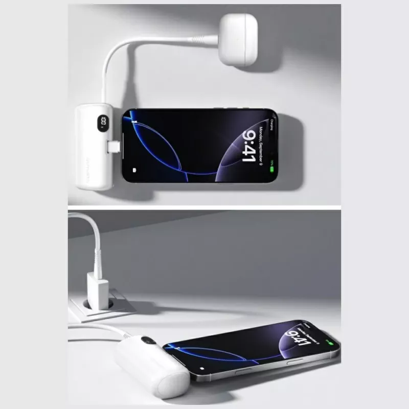 Išorinė baterija 4smarts 541657 5000 mAh Li‑Ion balta USB‑C 2 prievadai PD 2.0 PPS Quick Charge 3.0 3.63 V