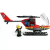 LEGO City gaisrinis sraigtasparnis 60411 konstruktorius, 85 dalys, besisukantys sparnai, 1 minifigūrėlė, amžius 5+ (220×90×60 mm)