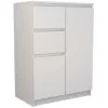 Top e shop 2D2S BIEL komoda — 2 stalčiai, balta, 700×400×970 mm, medžio drožlių plokštė
