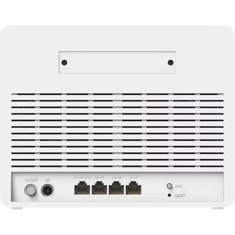 Stalinis belaidis maršruto parinktuvas Cudy LT400E — Vienos juostos 2,4 GHz Wi‑Fi 4 (802.11n), 300 Mbps, 4x Fast Ethernet, 4G LTE (NanoSIM) — Baltas