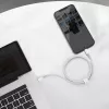 USB-C į Lightning Baseus didelio tankio pintas laidas, 20W, PD, 2m (baltas)