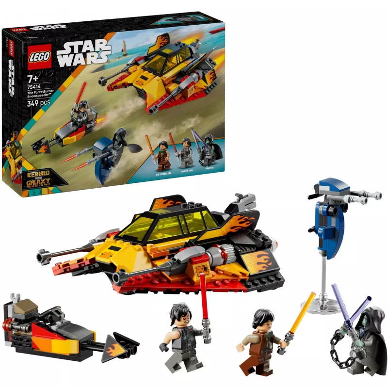LEGO Star Wars Flame Speeder 75414 sniego transporto priemonės rinkinys — 349 dalys, 3 minifigūrėlės, amžius 7+