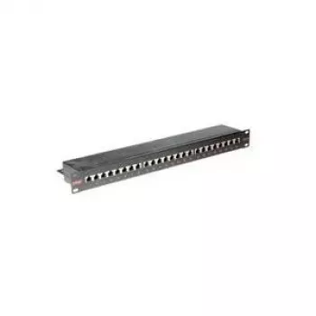 Patch Panel ROLINE Cat.6/Class E 19 col. 24 prievadų STP juodas