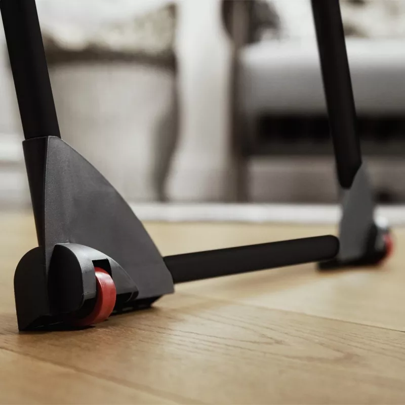Drabužių džiovinimo stovas VILEDA Infinity Flex Ultimate Telescopic — juodas, dengtas aliuminis, 30 m džiovinimo vietos, sulankstomas, ratukai