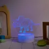 Stalinis LED šviestuvas MANTA SNL117RGB RGB 3D dinozaurų šviesos dekoracija