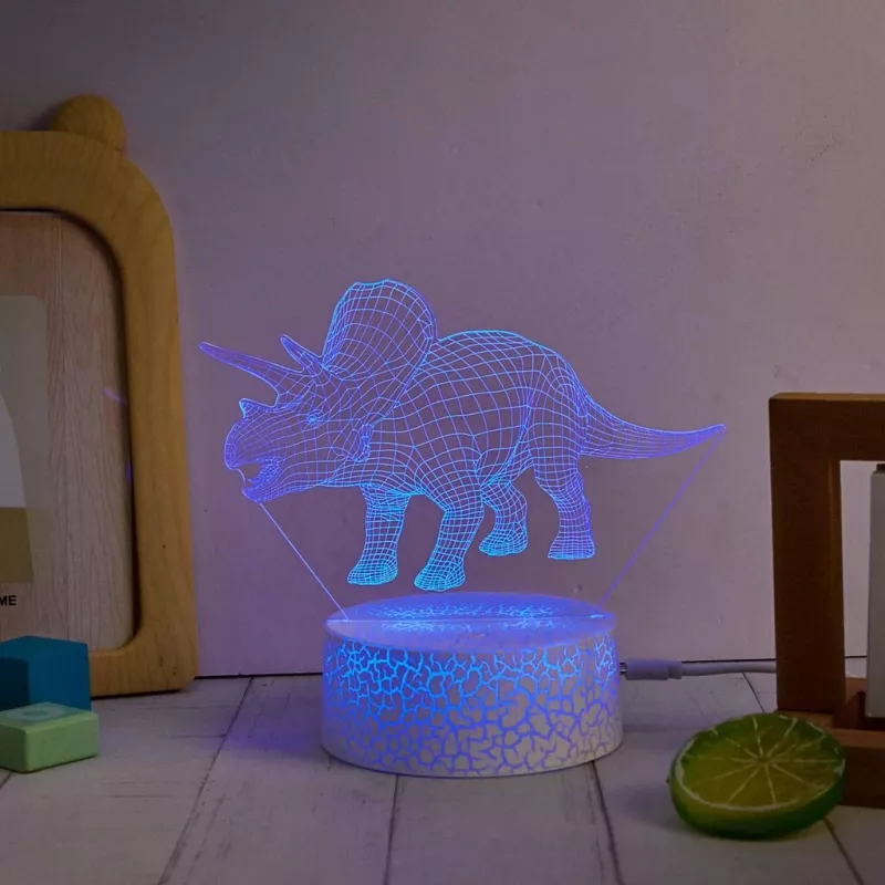 Stalinis LED šviestuvas MANTA SNL117RGB RGB 3D dinozaurų šviesos dekoracija