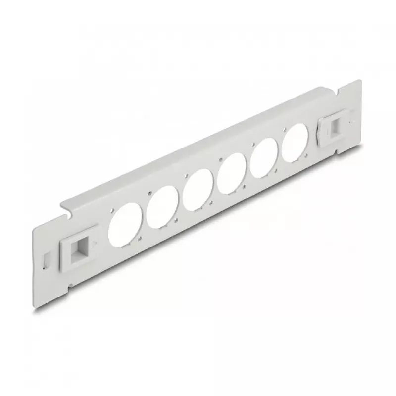 Patch panel DeLOCK 10 colių D tipo 6 prievadų, montavimas be įrankių, pilkas
