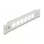 Patch panel DeLOCK 10 colių D tipo 6 prievadų, montavimas be įrankių, pilkas