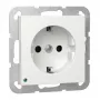Gira 417003 modelio sieninis/lubinis SCHUKO LED šviestuvas su integruotu Schuko lizdu