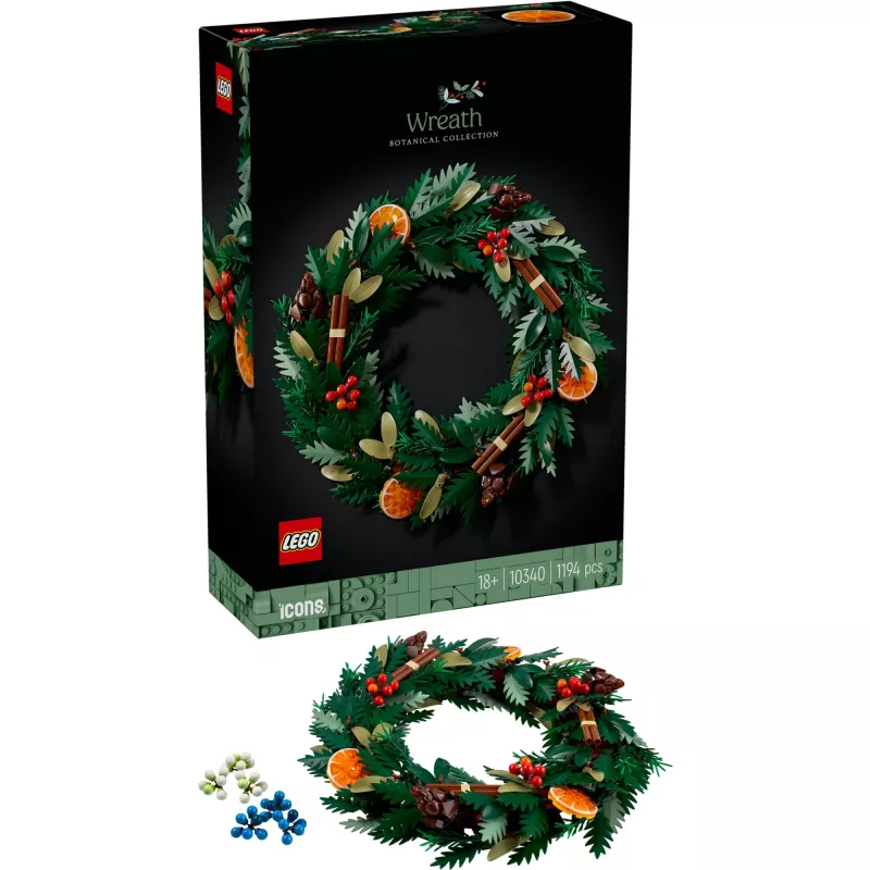 konstravimo žaislas LEGO 10340 Icons Kalėdų vainikas