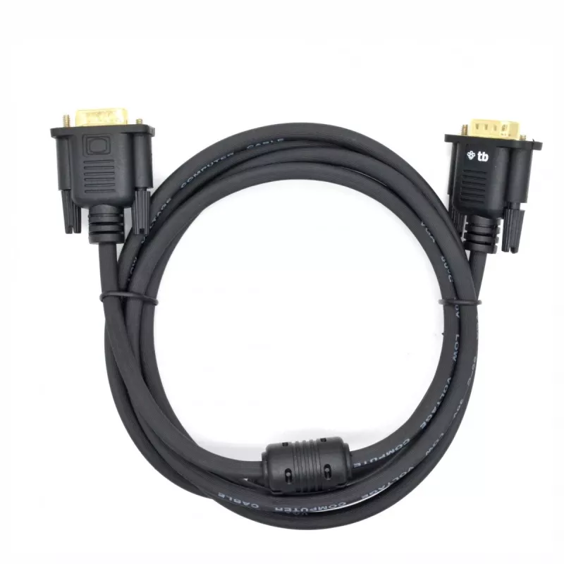 TB VGA-Cable 15M-15M 1,8 m. juodas-auksinis (AKTBXVGAMMG180B)