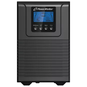 Nepertraukiamo maitinimo šaltinis PowerWalker VFI 1000 TGB — 1 kVA (900 W), dvigubo keitimo internetinis, 4× C13 lizdai, USB, RS-232, EPO